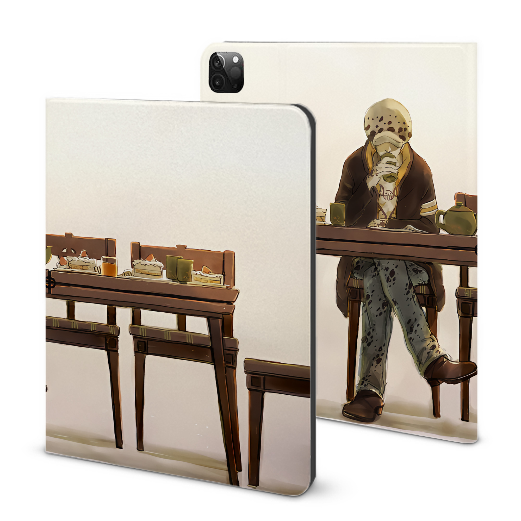 （画像用） ワンピース ONE PIECE IPadケース ペンホルダー付き ブックスタイルデザイン
